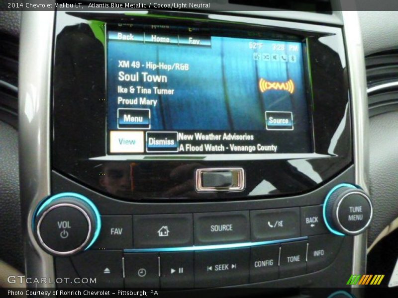 Atlantis Blue Metallic / Cocoa/Light Neutral 2014 Chevrolet Malibu LT