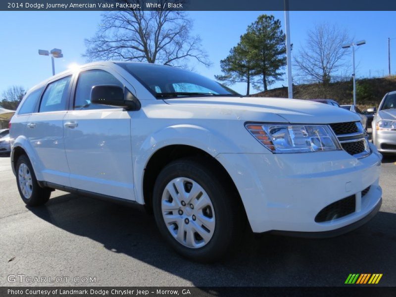 White / Black 2014 Dodge Journey Amercian Value Package