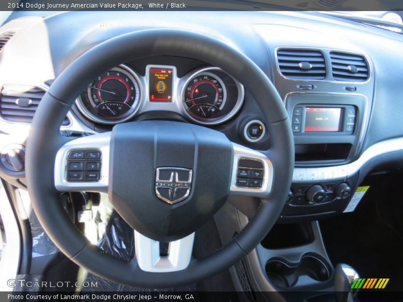 White / Black 2014 Dodge Journey Amercian Value Package