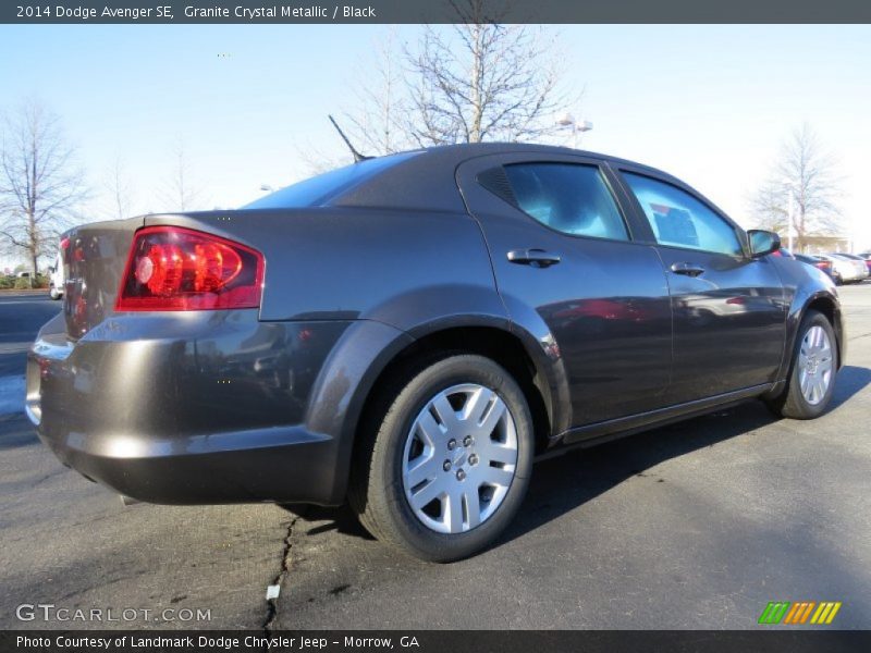 Granite Crystal Metallic / Black 2014 Dodge Avenger SE