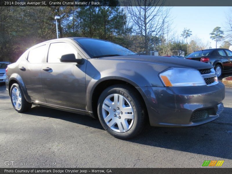 Granite Crystal Metallic / Black 2014 Dodge Avenger SE