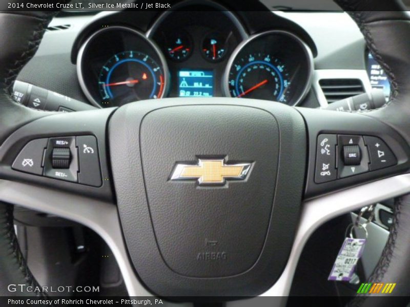Silver Ice Metallic / Jet Black 2014 Chevrolet Cruze LT