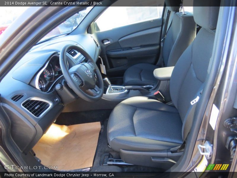 Granite Crystal Metallic / Black 2014 Dodge Avenger SE