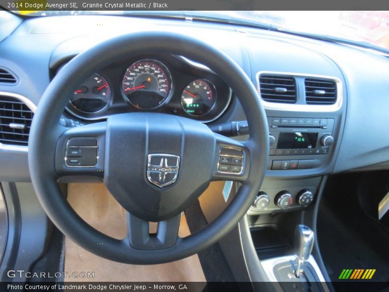 Granite Crystal Metallic / Black 2014 Dodge Avenger SE