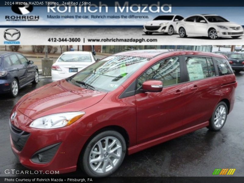 Zeal Red / Sand 2014 Mazda MAZDA5 Touring