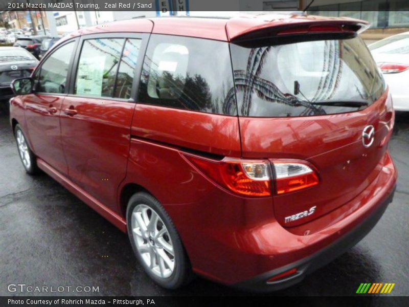 Zeal Red / Sand 2014 Mazda MAZDA5 Touring
