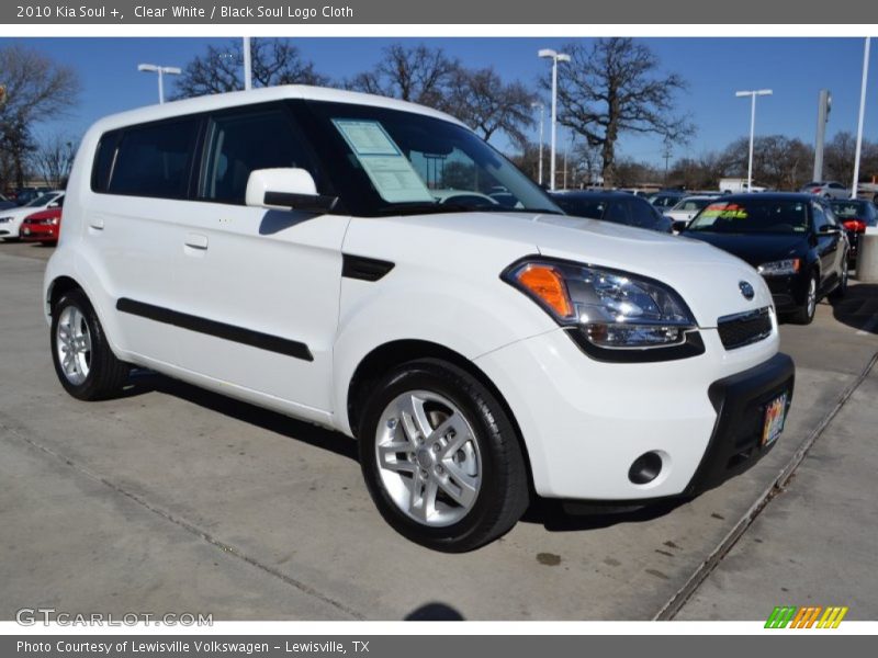 Clear White / Black Soul Logo Cloth 2010 Kia Soul +