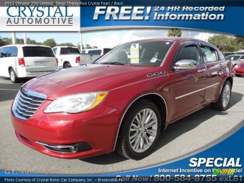Deep Cherry Red Crystal Pearl / Black 2011 Chrysler 200 Limited