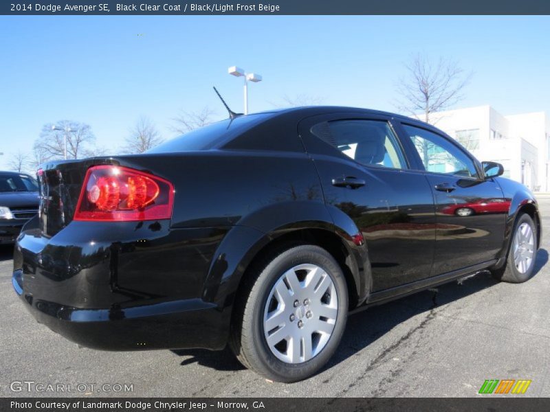 Black Clear Coat / Black/Light Frost Beige 2014 Dodge Avenger SE