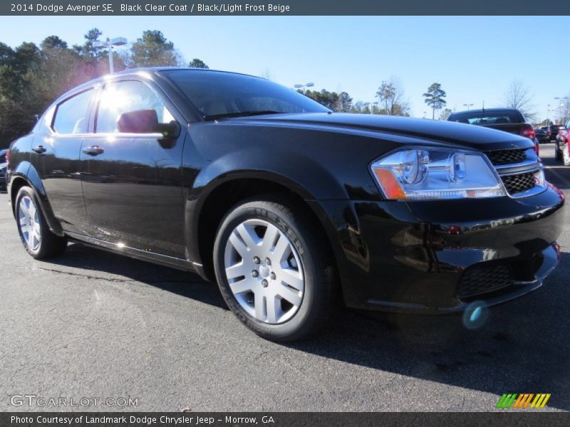 Black Clear Coat / Black/Light Frost Beige 2014 Dodge Avenger SE