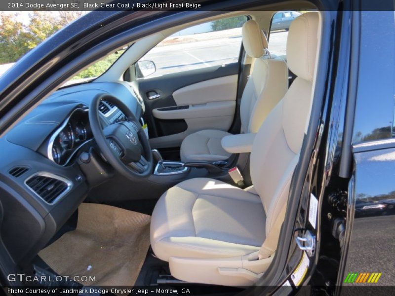 Black Clear Coat / Black/Light Frost Beige 2014 Dodge Avenger SE