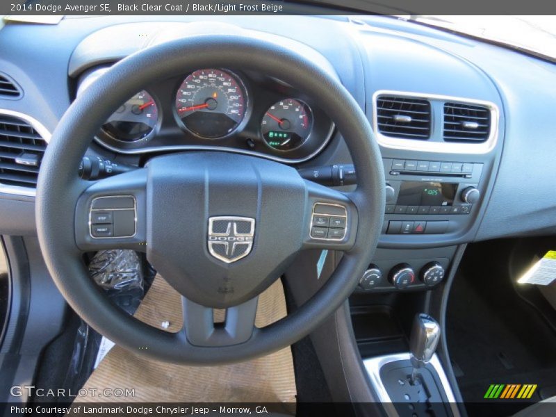 Black Clear Coat / Black/Light Frost Beige 2014 Dodge Avenger SE
