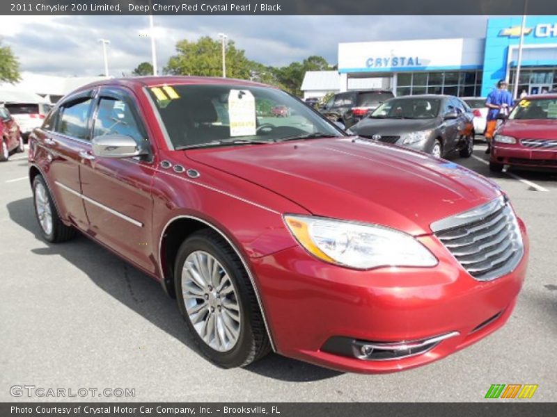 Deep Cherry Red Crystal Pearl / Black 2011 Chrysler 200 Limited