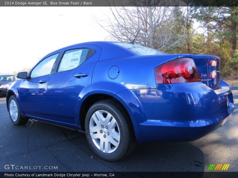 Blue Streak Pearl / Black 2014 Dodge Avenger SE