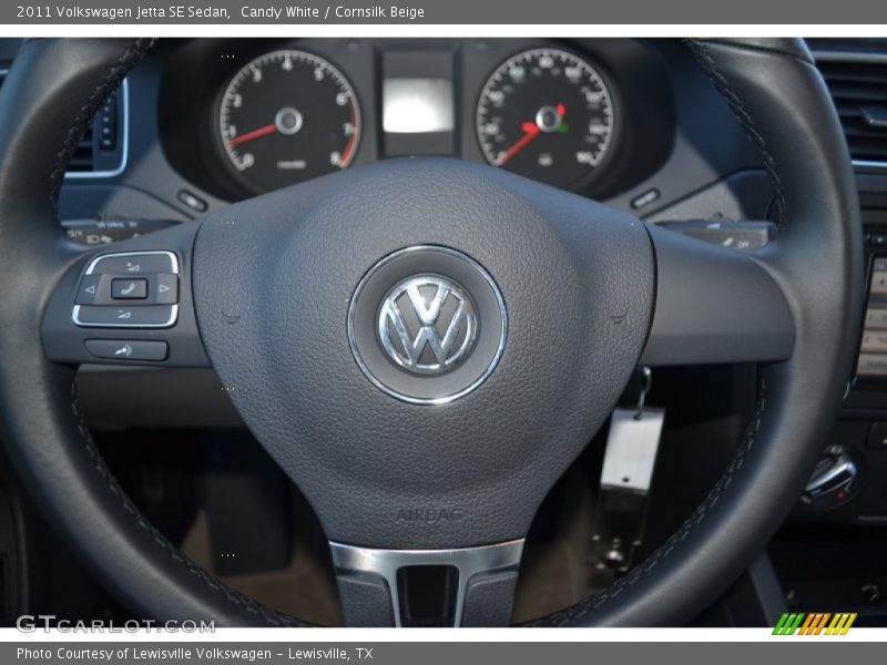 Candy White / Cornsilk Beige 2011 Volkswagen Jetta SE Sedan