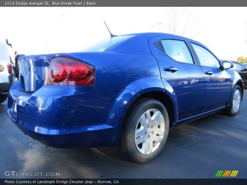 Blue Streak Pearl / Black 2014 Dodge Avenger SE
