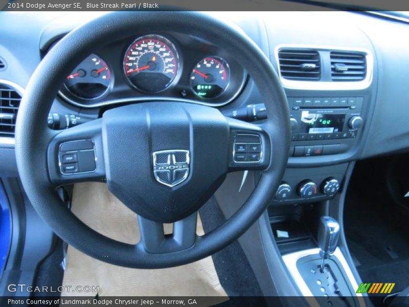 Blue Streak Pearl / Black 2014 Dodge Avenger SE