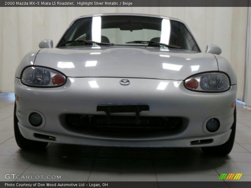 Highlight Silver Metallic / Beige 2000 Mazda MX-5 Miata LS Roadster
