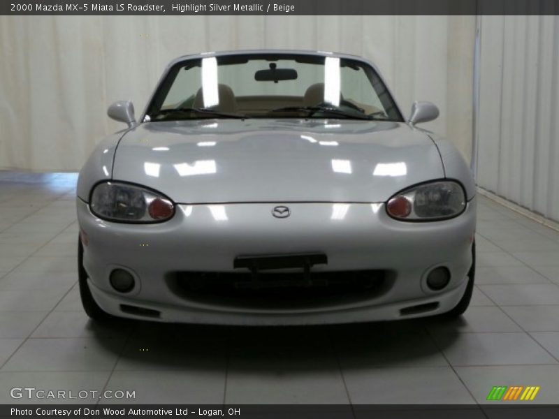 Highlight Silver Metallic / Beige 2000 Mazda MX-5 Miata LS Roadster