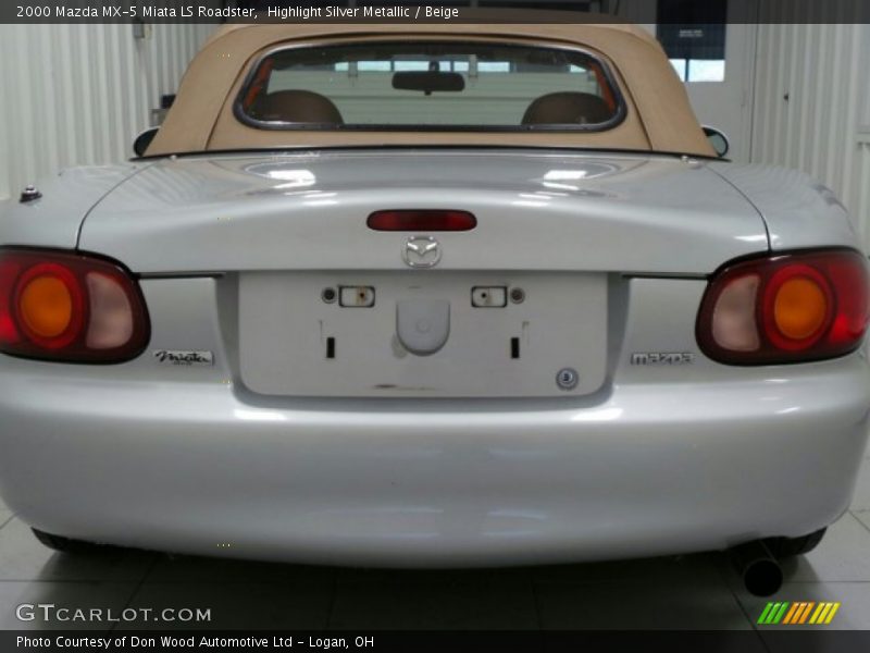 Highlight Silver Metallic / Beige 2000 Mazda MX-5 Miata LS Roadster
