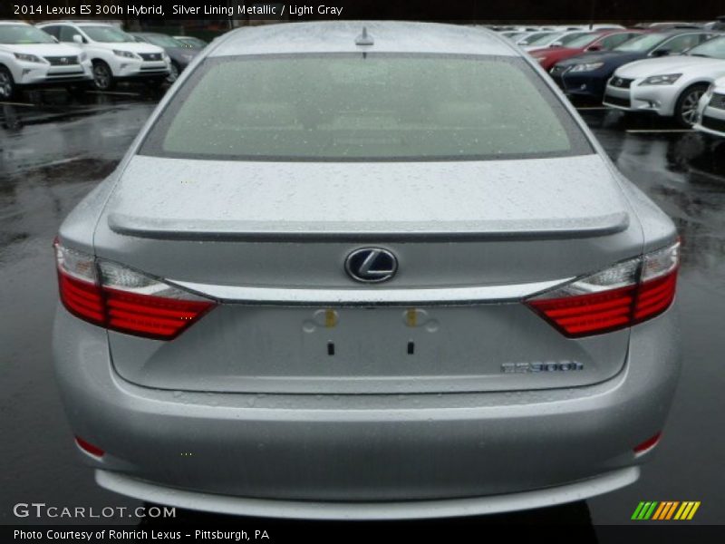 Silver Lining Metallic / Light Gray 2014 Lexus ES 300h Hybrid