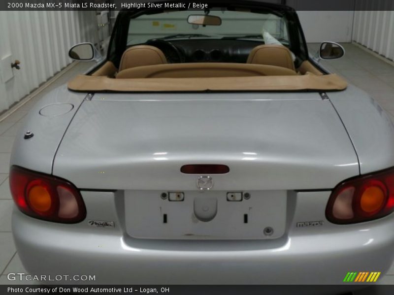 Highlight Silver Metallic / Beige 2000 Mazda MX-5 Miata LS Roadster