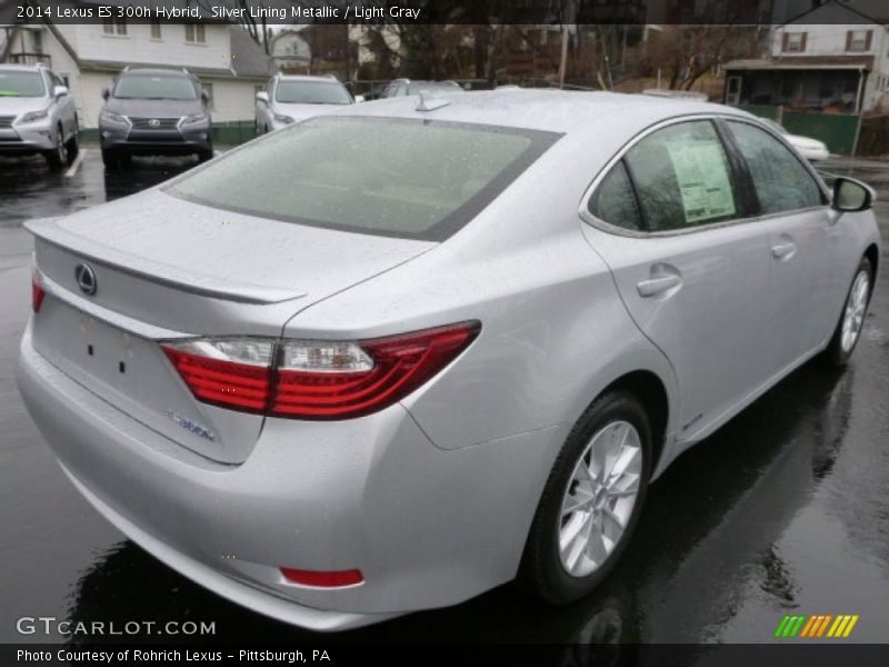 Silver Lining Metallic / Light Gray 2014 Lexus ES 300h Hybrid