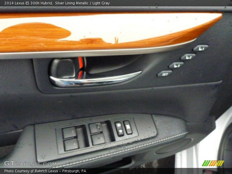 Silver Lining Metallic / Light Gray 2014 Lexus ES 300h Hybrid