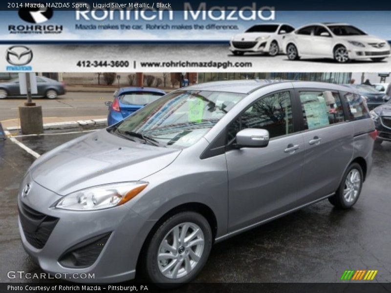 Liquid Silver Metallic / Black 2014 Mazda MAZDA5 Sport