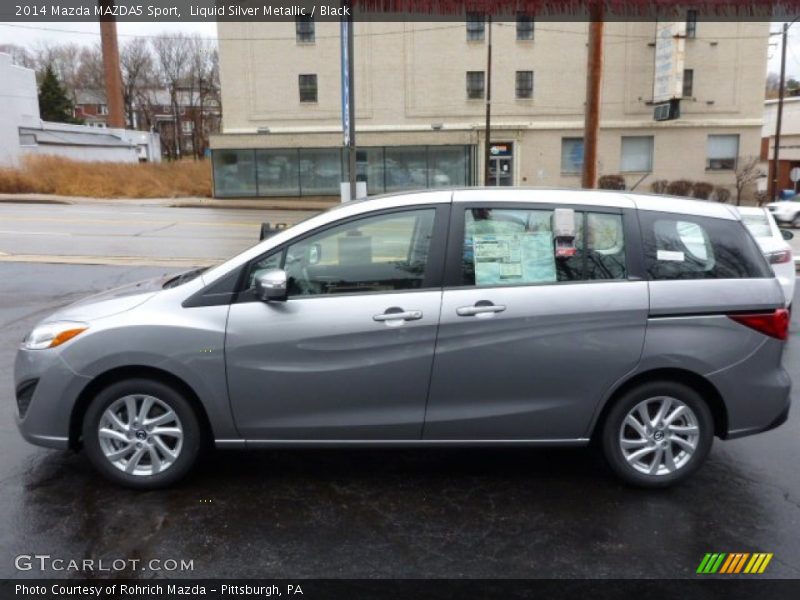 Liquid Silver Metallic / Black 2014 Mazda MAZDA5 Sport