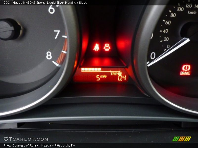 Liquid Silver Metallic / Black 2014 Mazda MAZDA5 Sport