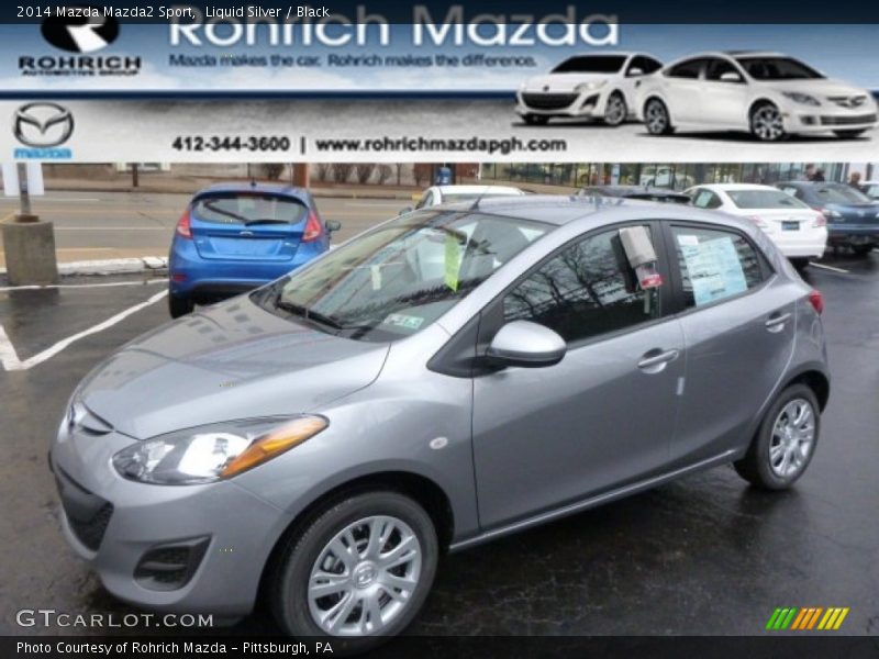 Liquid Silver / Black 2014 Mazda Mazda2 Sport