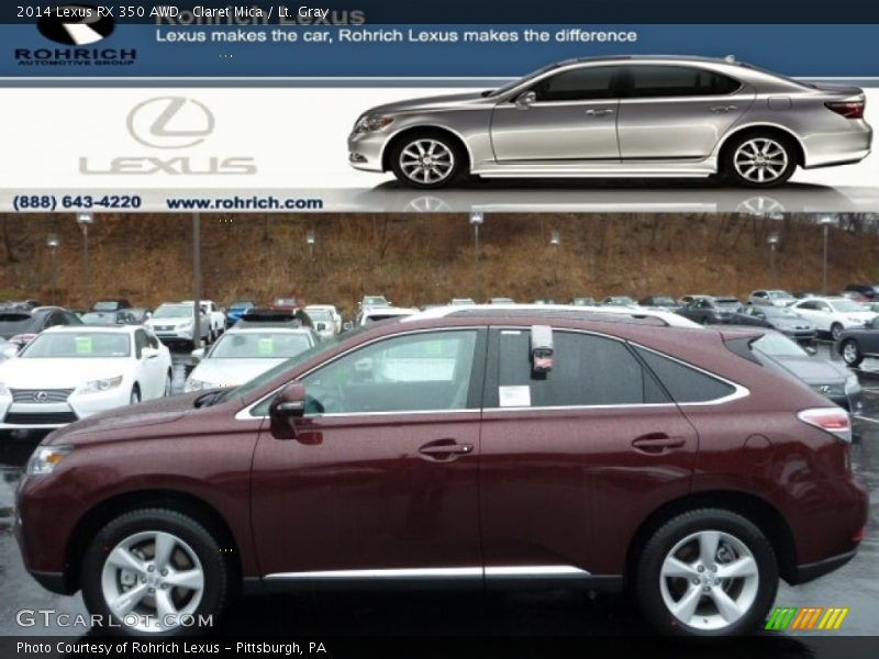 Claret Mica / Lt. Gray 2014 Lexus RX 350 AWD