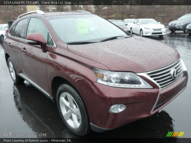 Claret Mica / Lt. Gray 2014 Lexus RX 350 AWD