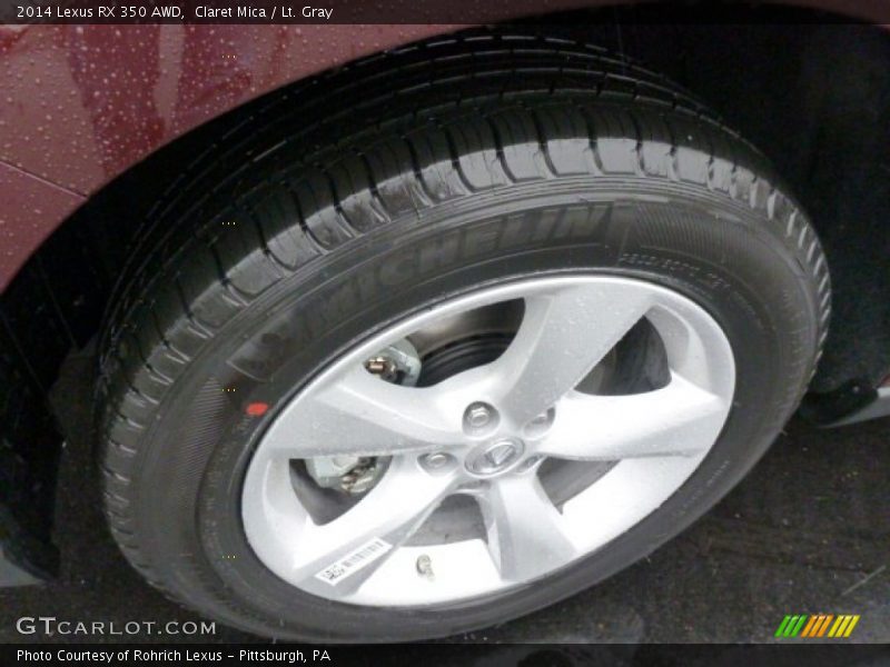 Claret Mica / Lt. Gray 2014 Lexus RX 350 AWD