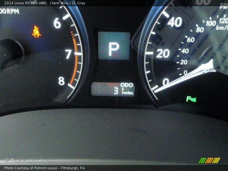 Claret Mica / Lt. Gray 2014 Lexus RX 350 AWD