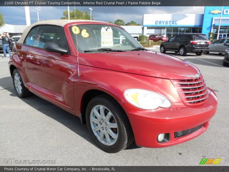 Inferno Red Crystal Pearl / Pastel Pebble Beige 2006 Chrysler PT Cruiser Touring Convertible