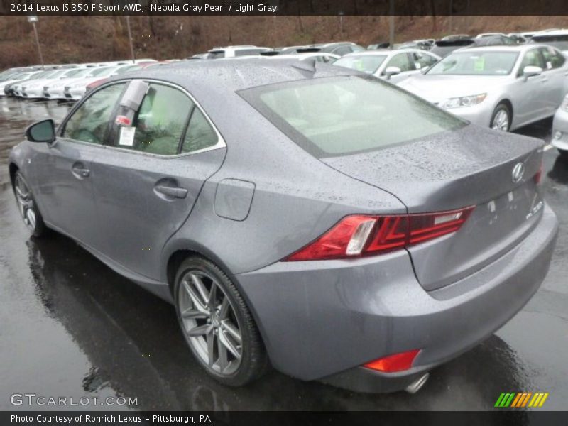 Nebula Gray Pearl / Light Gray 2014 Lexus IS 350 F Sport AWD