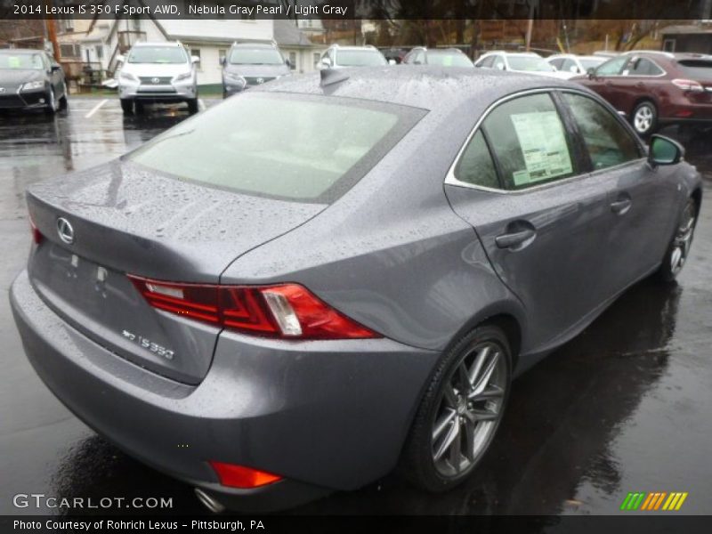 Nebula Gray Pearl / Light Gray 2014 Lexus IS 350 F Sport AWD