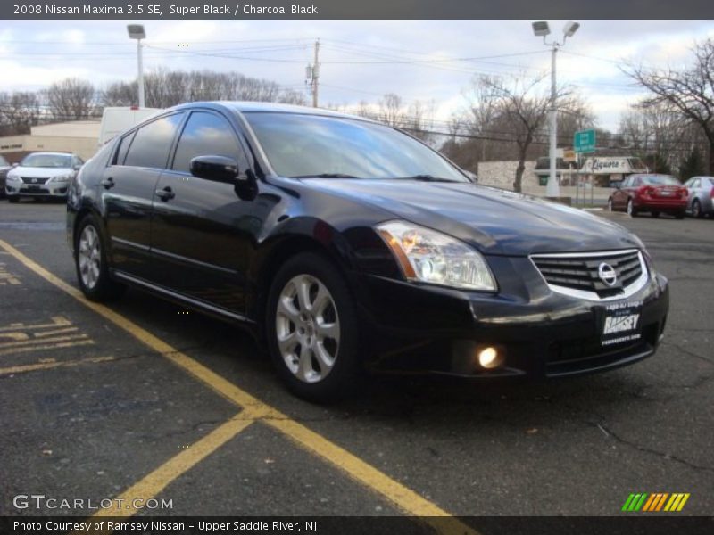 Super Black / Charcoal Black 2008 Nissan Maxima 3.5 SE