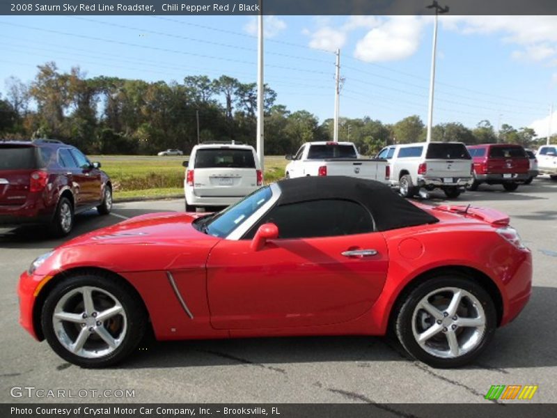 Chili Pepper Red / Black 2008 Saturn Sky Red Line Roadster