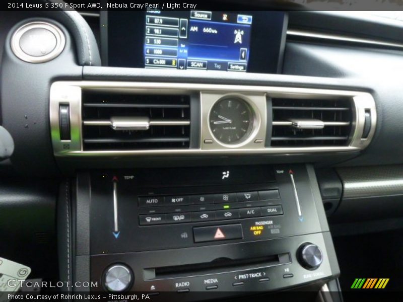 Nebula Gray Pearl / Light Gray 2014 Lexus IS 350 F Sport AWD