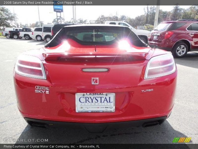 Chili Pepper Red / Black 2008 Saturn Sky Red Line Roadster