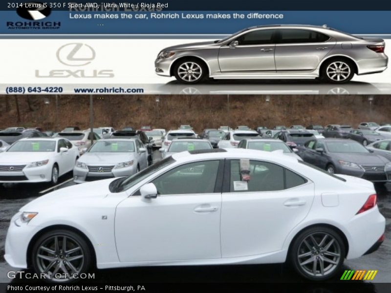 Ultra White / Rioja Red 2014 Lexus IS 350 F Sport AWD
