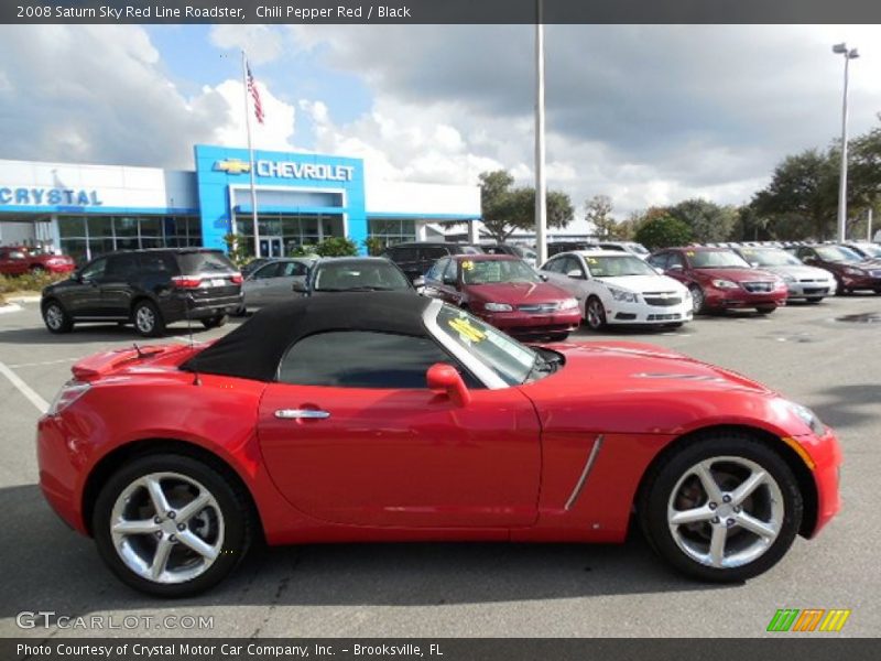 Chili Pepper Red / Black 2008 Saturn Sky Red Line Roadster