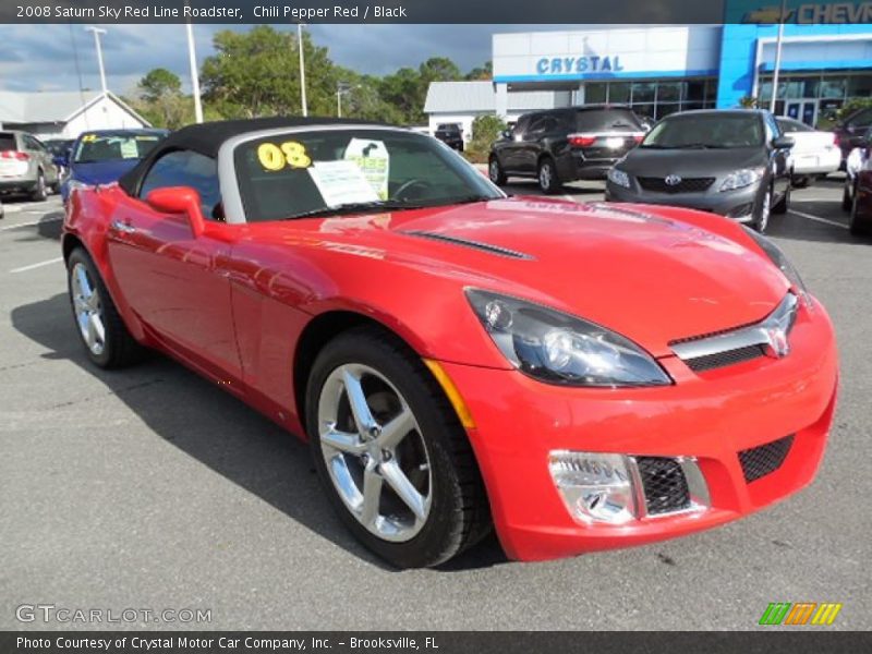 Chili Pepper Red / Black 2008 Saturn Sky Red Line Roadster