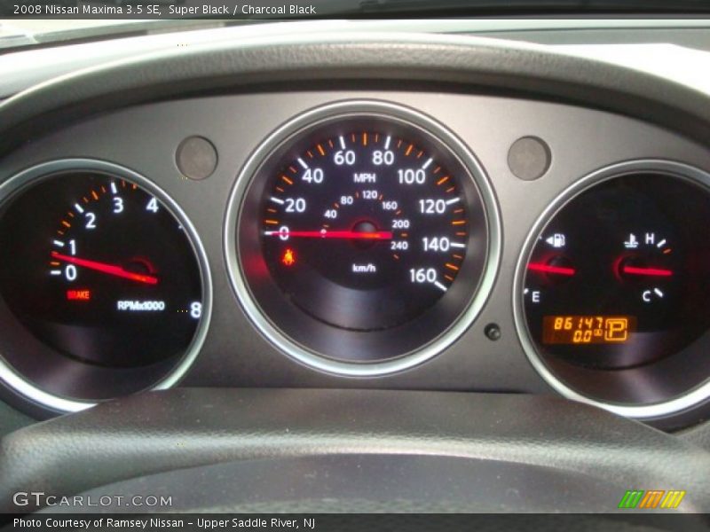 Super Black / Charcoal Black 2008 Nissan Maxima 3.5 SE