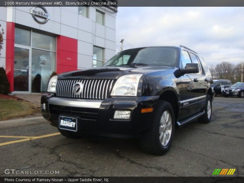 Ebony Black / Charcoal Black 2008 Mercury Mountaineer AWD