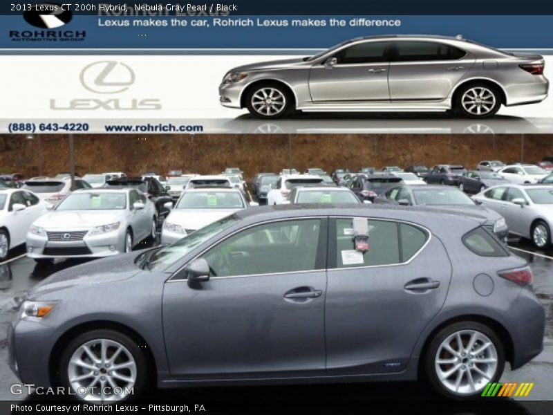 Nebula Gray Pearl / Black 2013 Lexus CT 200h Hybrid