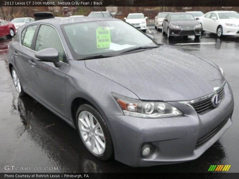 Nebula Gray Pearl / Black 2013 Lexus CT 200h Hybrid